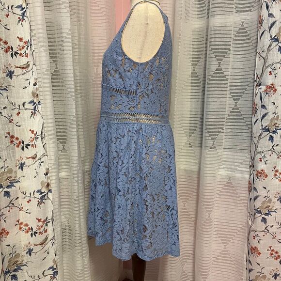 ASOS QED London blue lace skater dress size 8 - Picture 2 of 4
